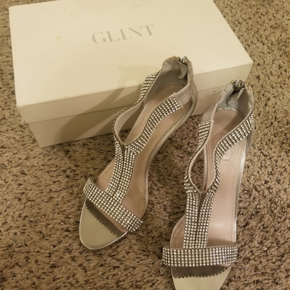 Glint Rhinestone Sparkle High Heels - Picture 2 of 6